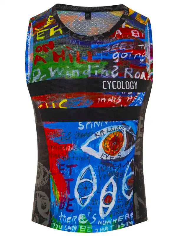 8 Days Blue Sleeveless Cycling Base Layer front image | Cycology AUS