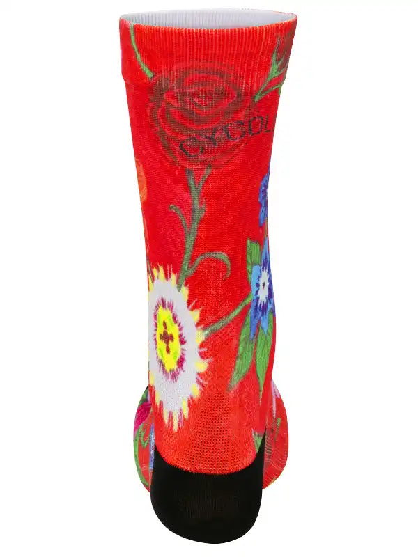 Aloha Red Cycling Socks  Rear | Cycology AUS