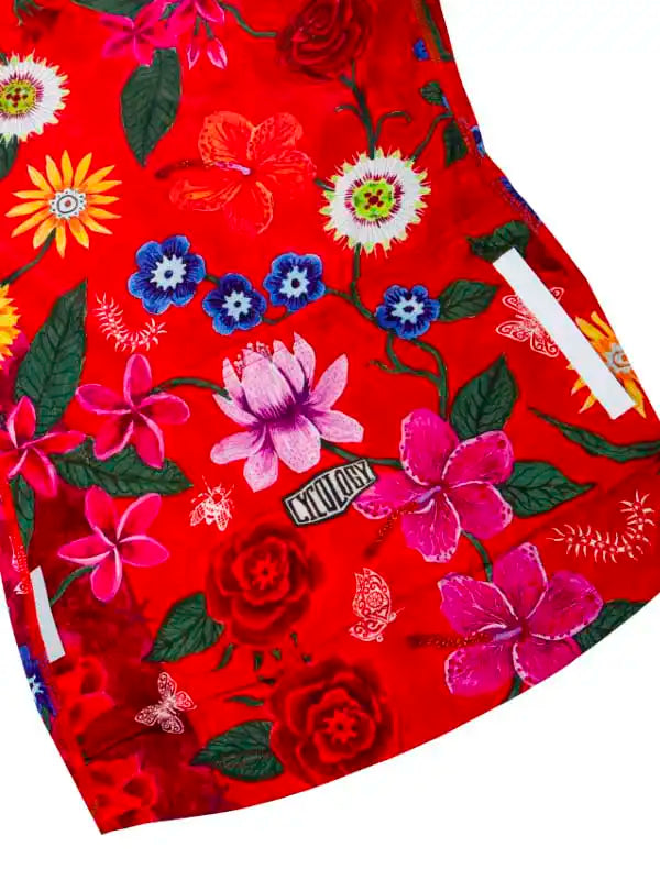 Aloha Red Women's Reborn Cycling Jersey pocket | Cycology AUS