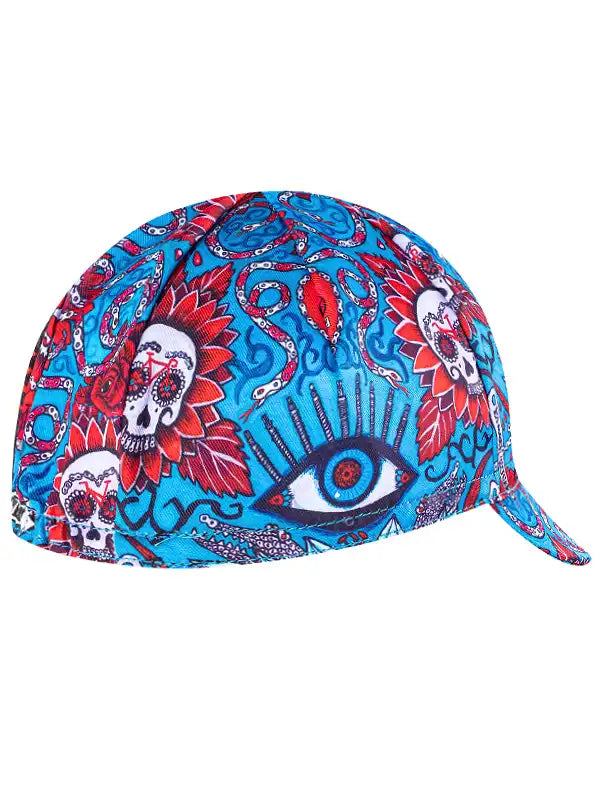 Baja Blue Classic Cycling Cap  Rear View | Cycology AUS