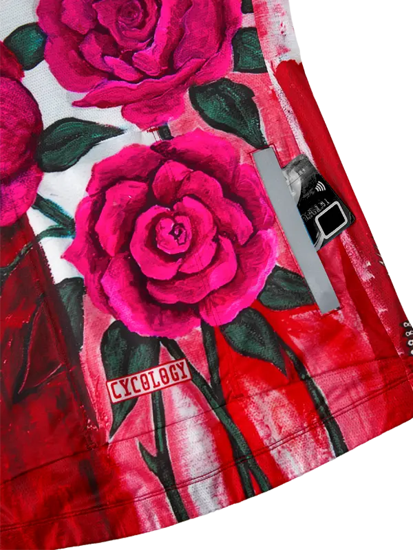 Billie Red Women's Reborn Cycling Jersey Cycology back pockets