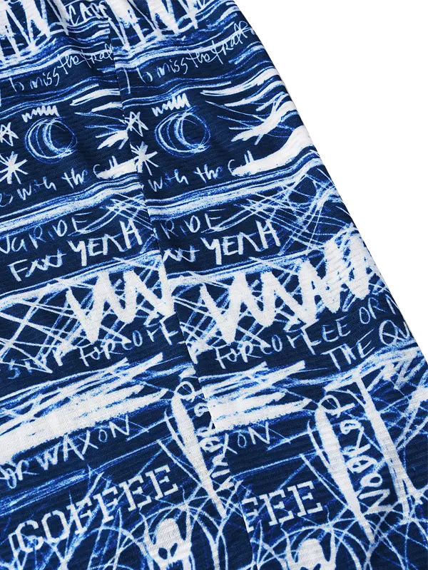 Blue cycling sleeveless base layer with white text and graphics