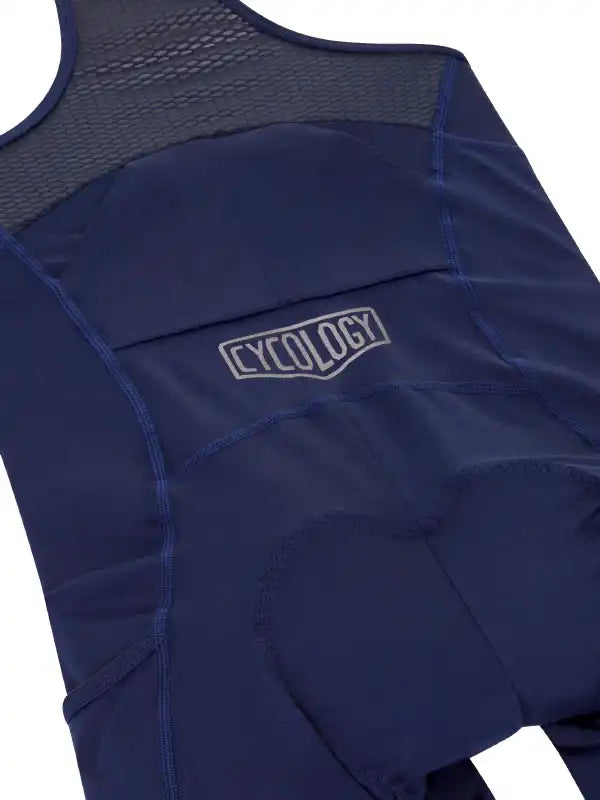 Cycology Women's Navy Cargo Cycling Bib Shorts pockets | Cycology AUS
