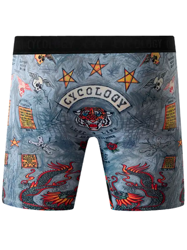 City of Angels Grey Men's Performance Boxer Briefs  Back | Cycology AUS
