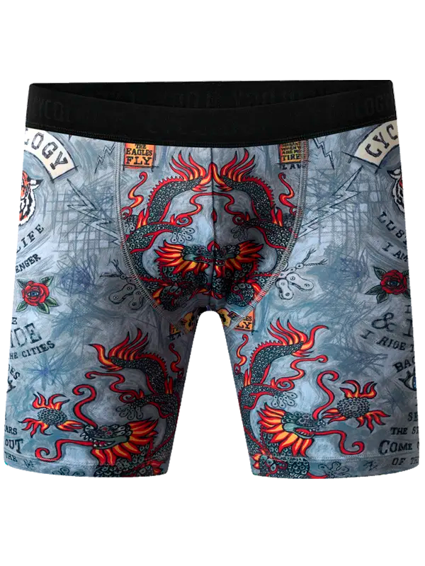 City of Angels Grey Men's Performance Boxer Briefs Front | Cycology AUS