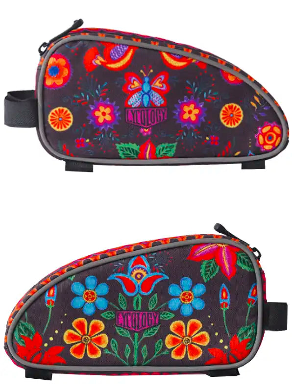 Frida Black Top Tube Bike Bag Size View | Cycology AUS