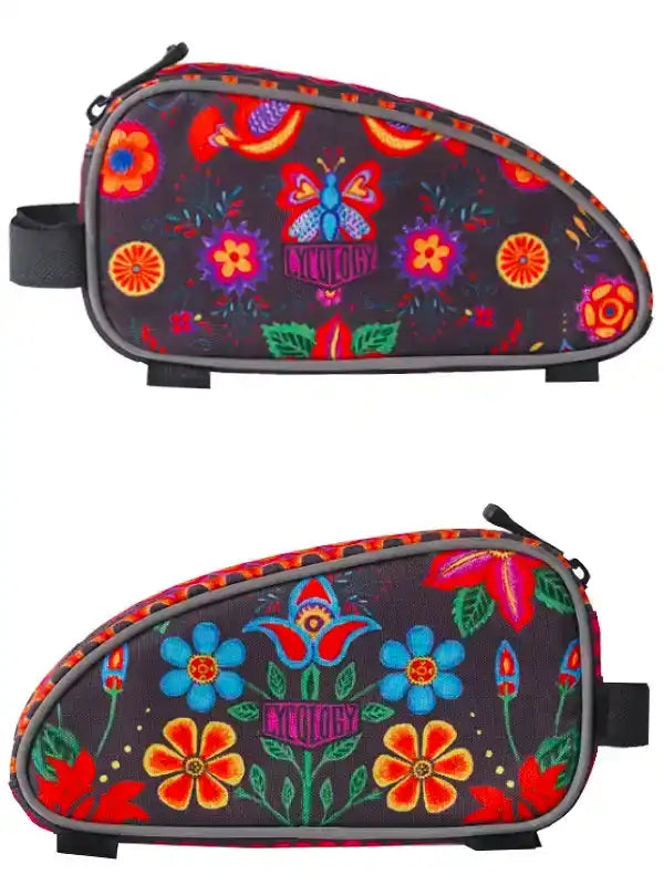Frida Black Top Tube Bike Bag Size View | Cycology AUS