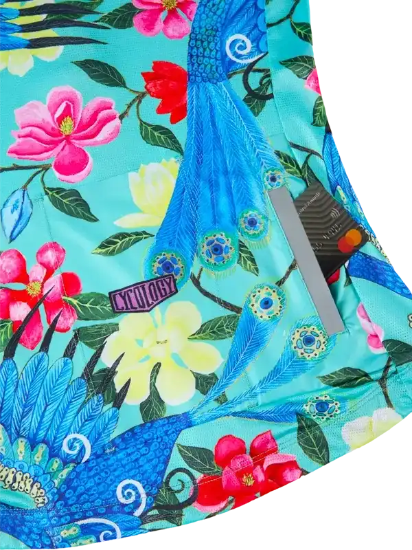 Goddess Blue Women's Reborn Cycling Jersey Pockets | Cycology AUS
