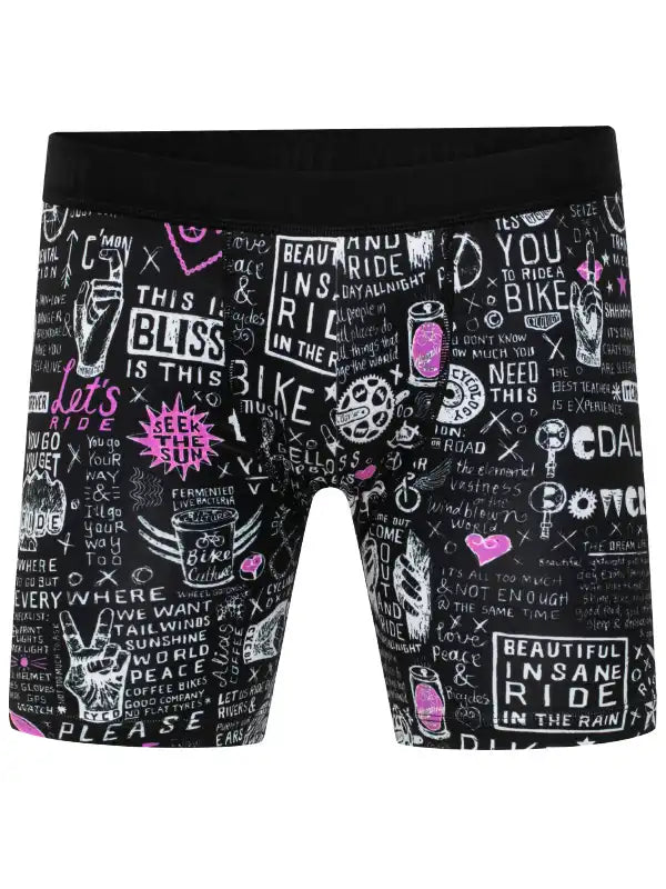 Graffiti Black Men's Performance Boxer Briefs Front | Cycology AUS