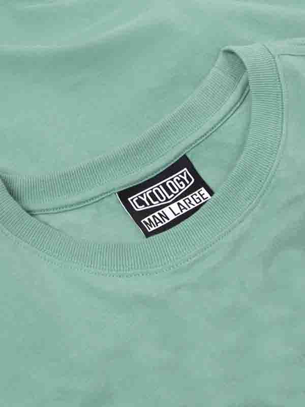 The Reason Mens Green Cycling T-Shirt neck | Cycology AUS