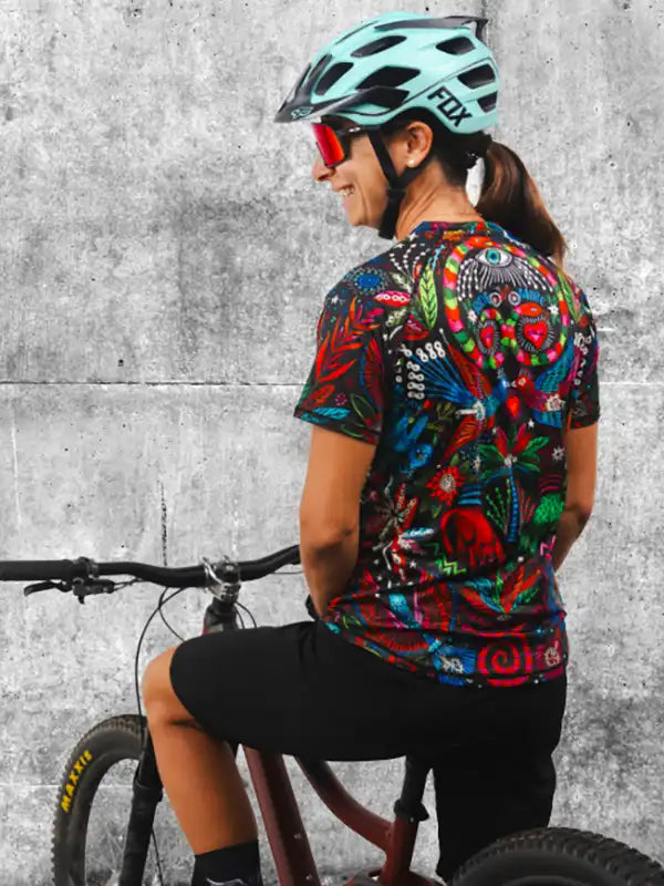 Jungle Jungle Black  Women's Mountain Bike Jersey on model | Cycology AUS