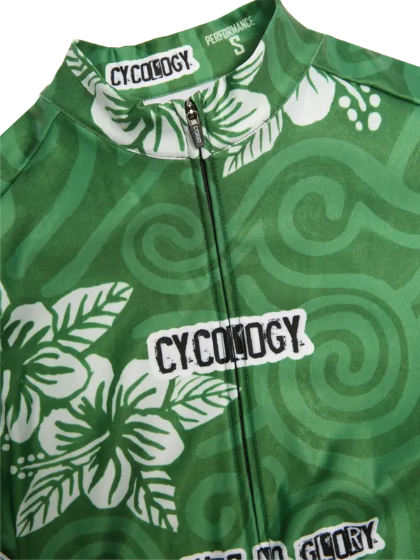 Koa Men's Green Winter Long Sleeve Cycling Jersey Neck Cycology AUS