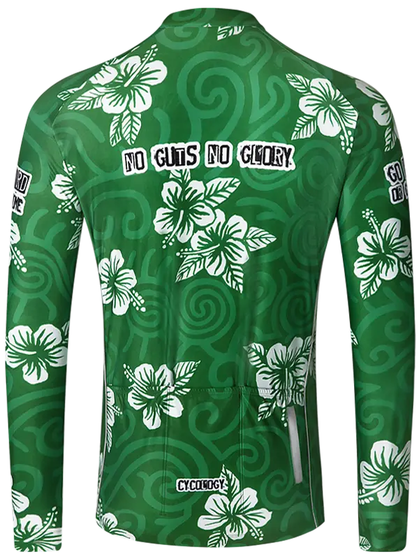 Koa Men's Green Winter Long Sleeve Cycling Jersey Back Cycology AUS