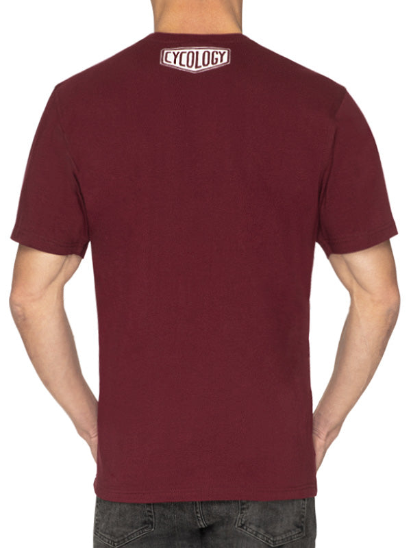 Life In The Bike Lane Mens Red Cycling T-Shirt Back | Cycology AUS