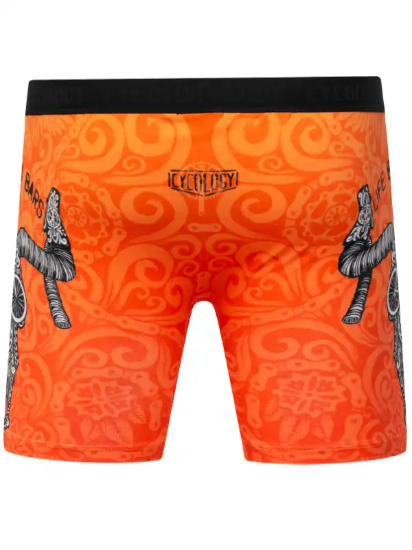 Life Behind Bars Orange Men's Performance Boxer Briefs Back | Cycology AUS