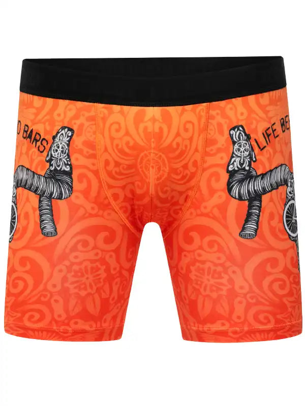 Life Behind Bars Orange Men's Performance Boxer Briefs Front | Cycology AUS