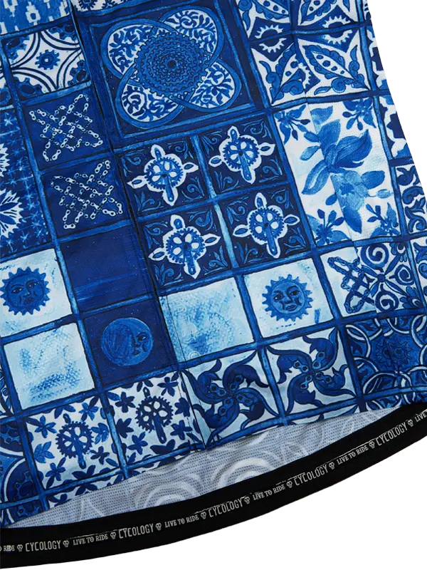 Majorca Men's Blue Reborn Short Sleeve Cycling Jersey Cycology