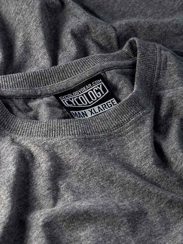 Surgically Enhanced Mens Grey Long Sleeve T shirt neck | Cycology AUS
