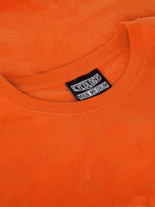 Perfect Summer Mens Orange Cycling T-Shirt neck | Cycology AUS
