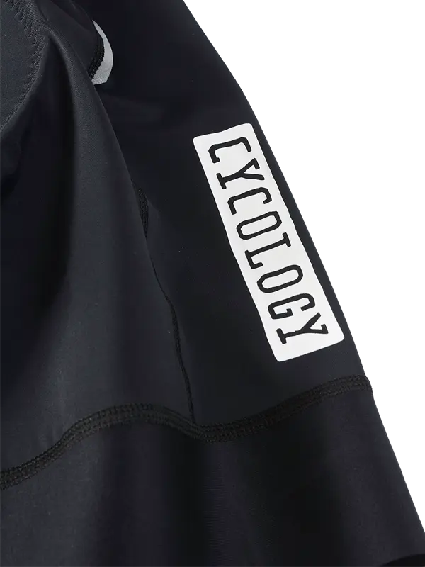 Cycology Womens Black Quick Pee Cycling Bib Shorts Reflective Logo | Cycology AUS