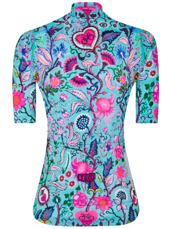 Secret Garden Women's Aqua Reborn Cycling Jersey back | Cycology AUS