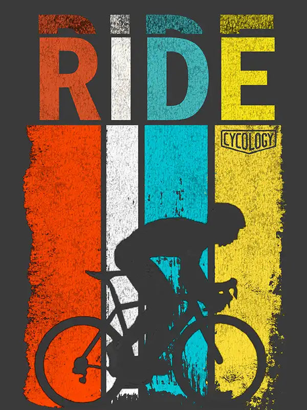 Ride Men's Dark Grey Cycling T Shirt graphic |Cycology AUS