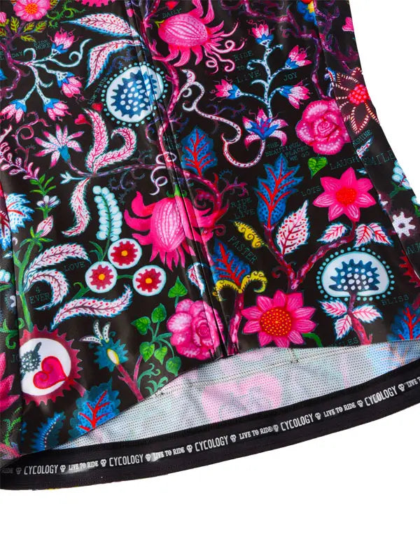 Secret Garden Black Women's Reborn Cycling Jersey | Cycology AUS
