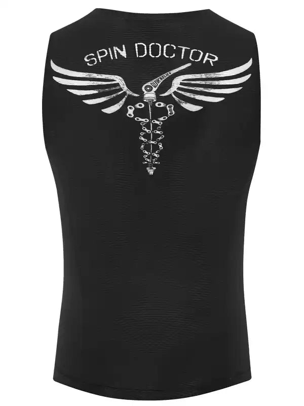 Spin Dr Black Sleeveless Cycling Base Layer  Back | Cycology AUS