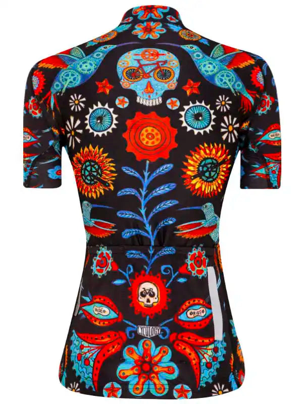 Tijuana Black Women's Cycling Jersey back | Cycology AUS
