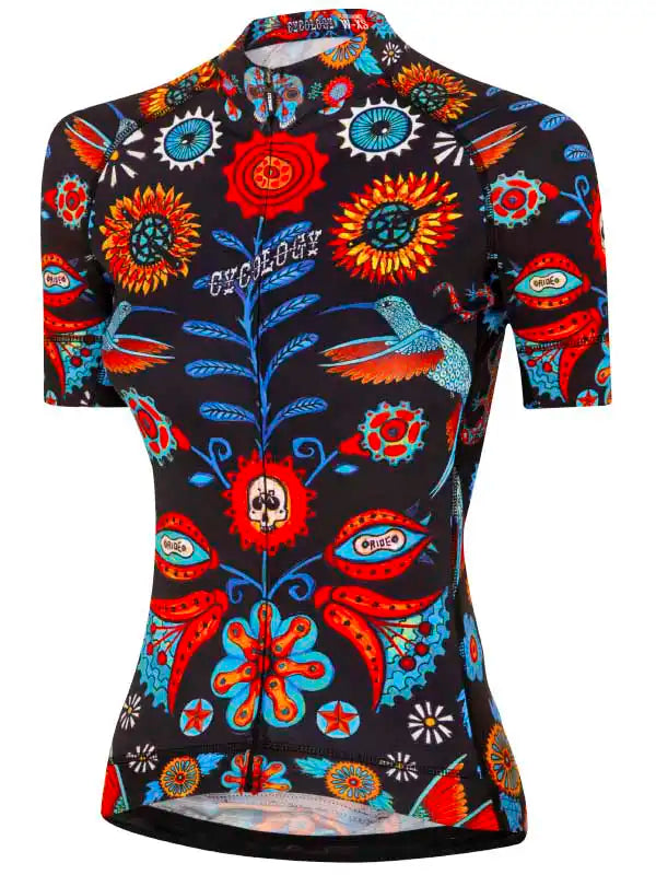 Tijuana Black Women's Cycling Jersey Front | Cycology AUS