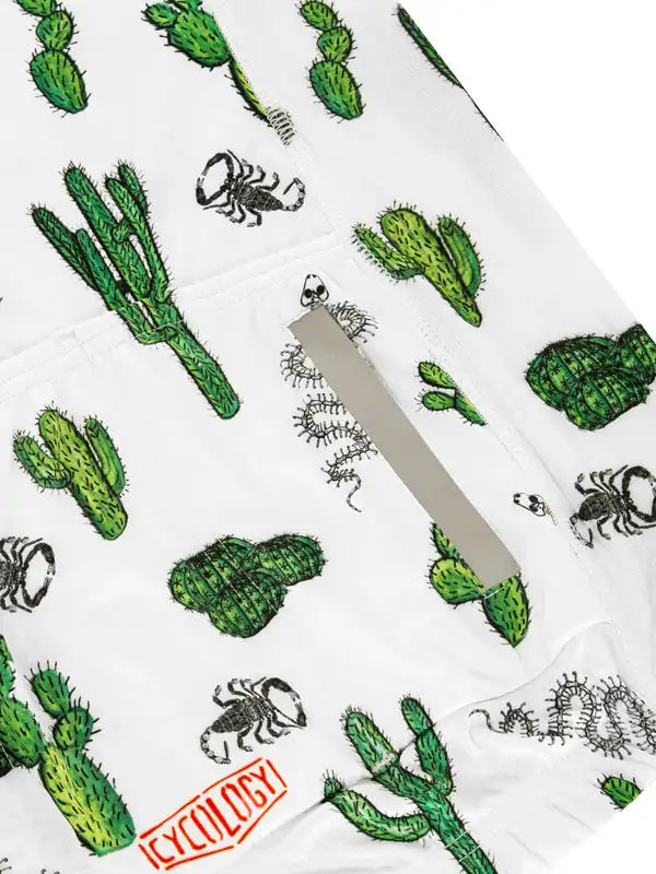 Totally Cactus White Cycling Jersey pocket Cycology AUS