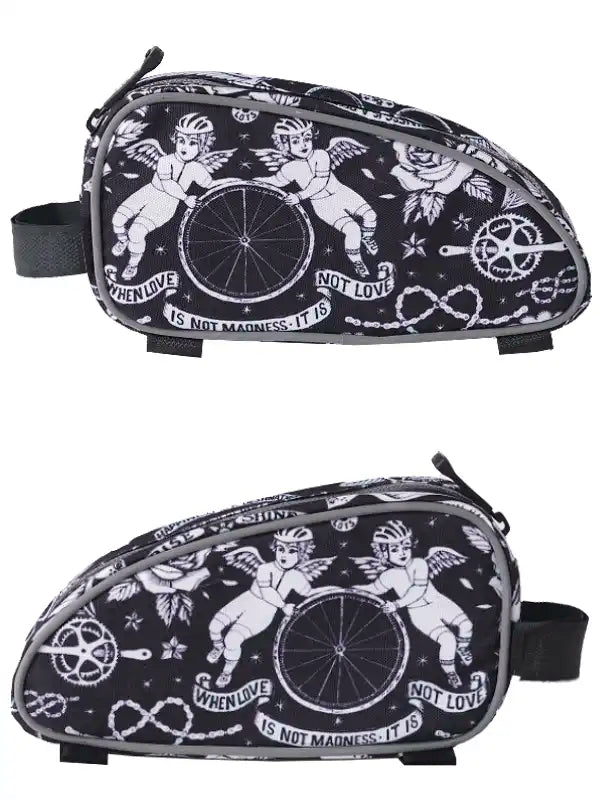 Velo Tattoo Black Top Tube Bike Bag  Side View | Cycology AUS