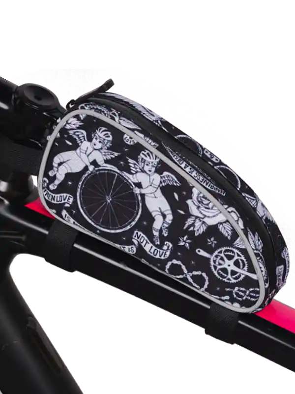 Velo Tattoo Black Top Tube Bike Bag on Bike  | Cycology AUS