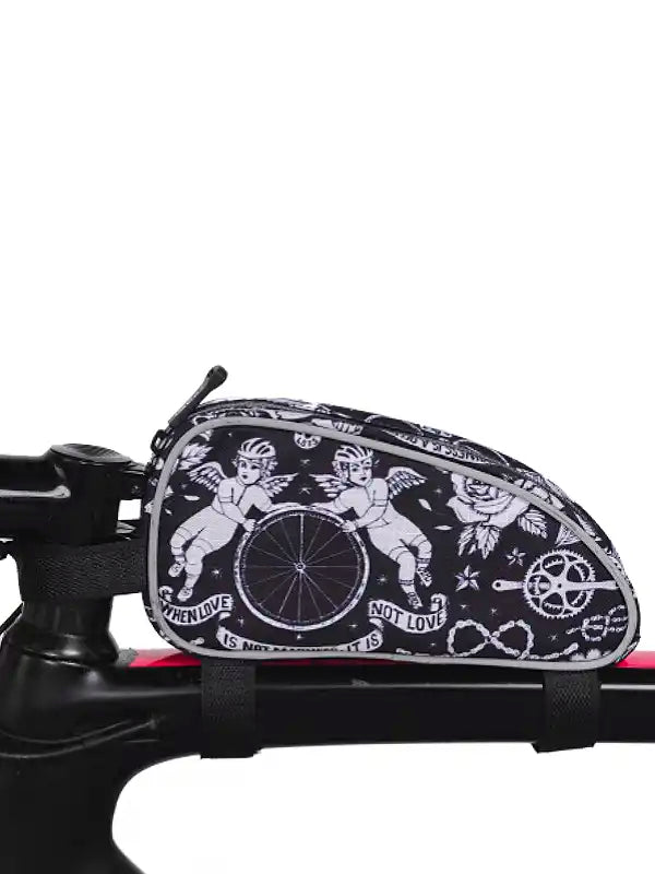 Velo Tattoo Black Top Tube Bike Bag on Bike  | Cycology AUS
