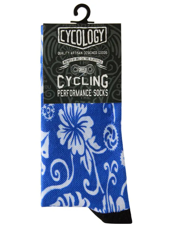 Waimea Blue Cycling Socks Packaging | Cycology AUS
