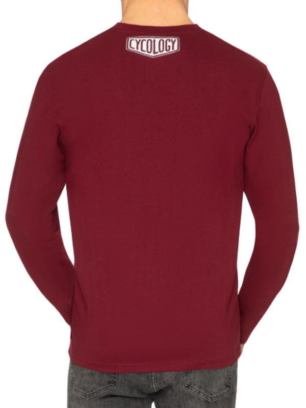 What Do We Want Mens Red Long Sleeve T shirt back Cycology AUS