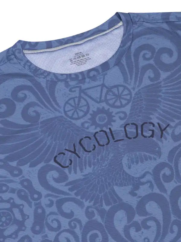 Wild Ride Men's Blue Technical T shirt Neck | Cycology AUS