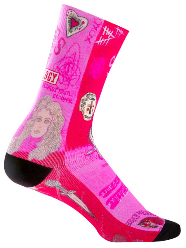 Zadie Pink Cycling Socks Side | Cycology AUS