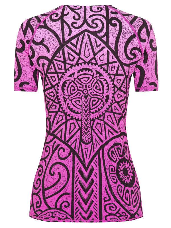 Zanzibar Pink Women's Mountain Bike Jersey Back View | Cycology AUS