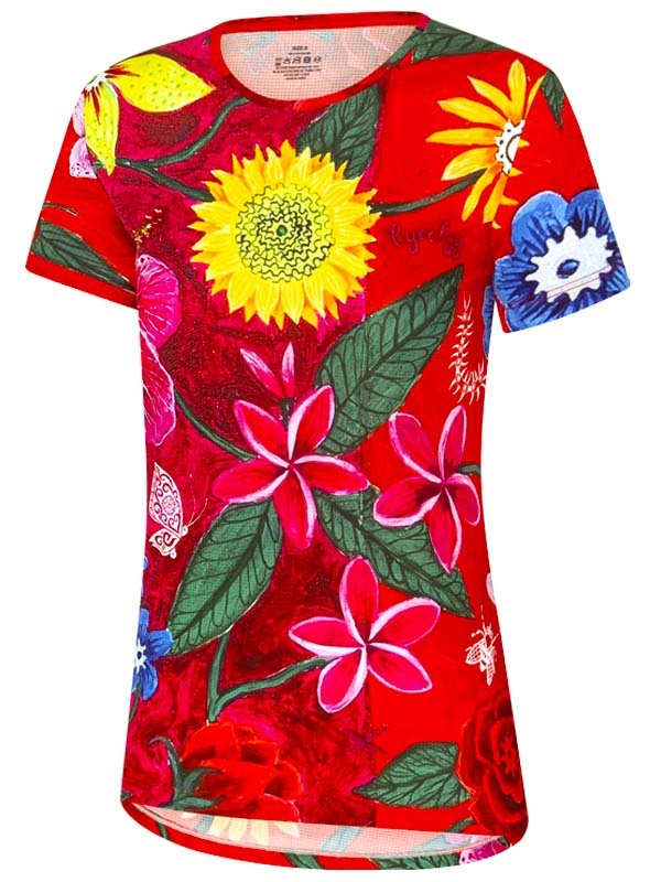 Aloha Red Womens Technical T shirt | Cycology AUS