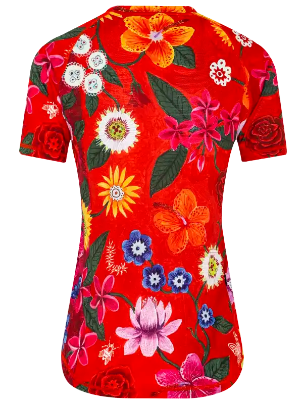 Aloha Red Women's Short Sleeve Mountain Bike Jersey | Cycology AUS