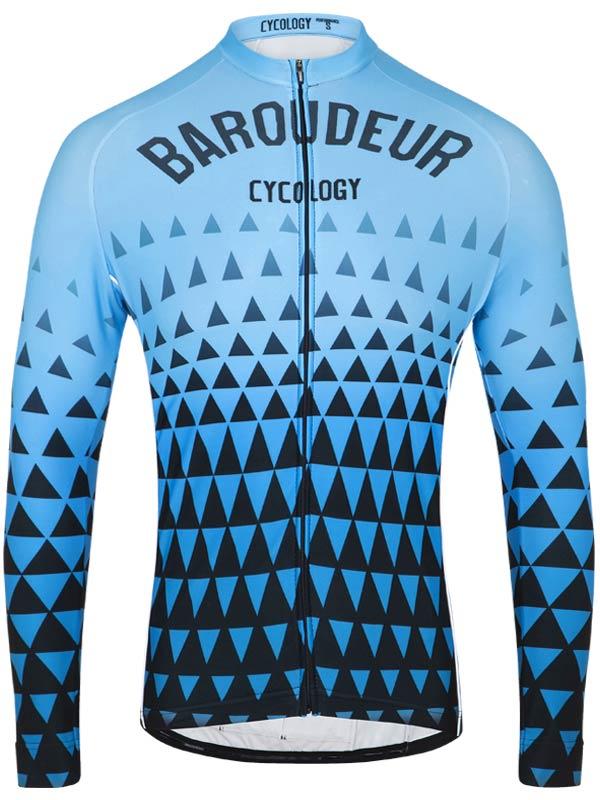 Baroudeur Mens Long Sleeve Blue Cycling Jersey | Cycology AUS