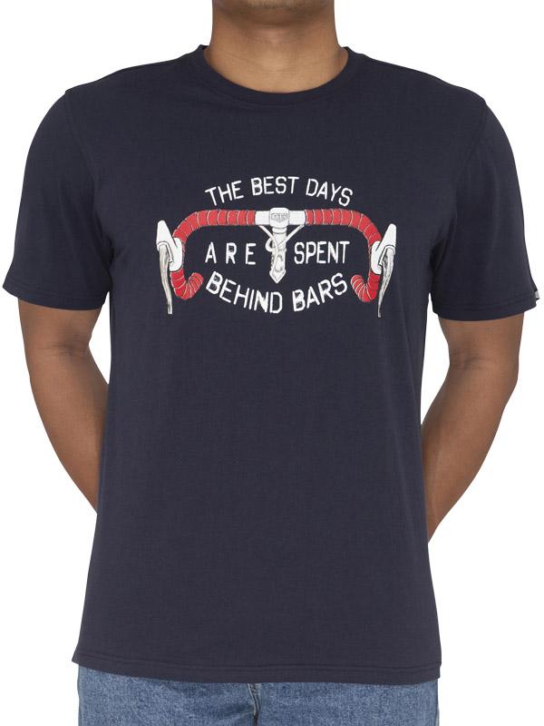 Best Days Behind Bars Road Mens Navy Cycling T-Shirt | Cycology AUS