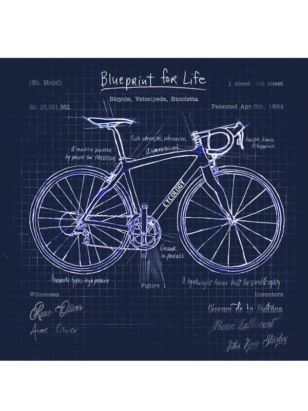 Blueprint Mens Tshirt | Cycology Clothing
