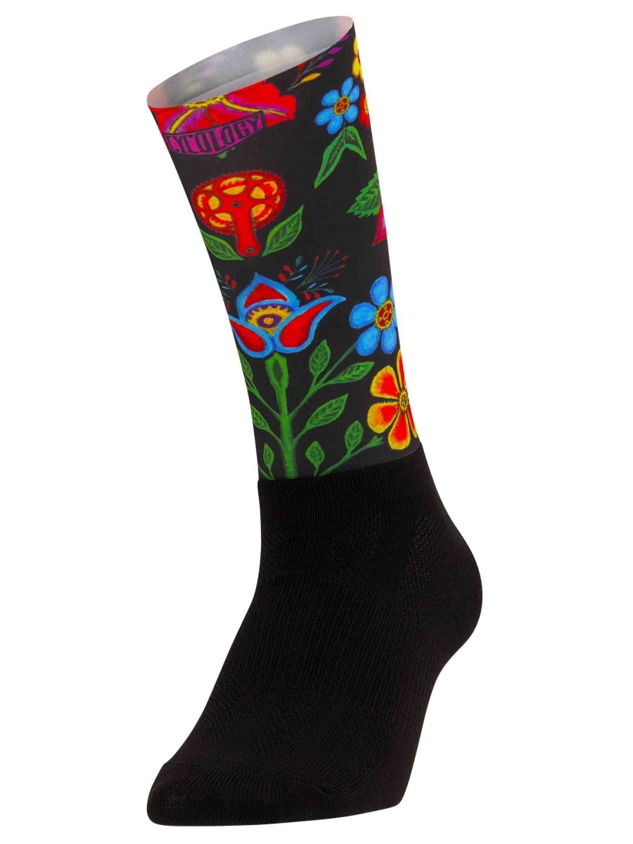 Frida Black Aero Cycling Socks | Cycology AUS