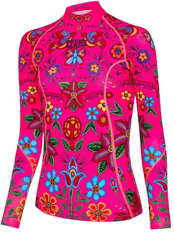 Frida Women's (Pink) Long Sleeve Base Layer | Cycology AUS