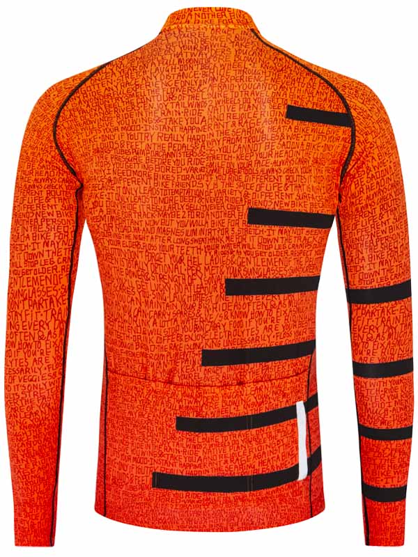 Inspire Orange Mens Long Sleeve Summer Cycling Jersey | Cycology AUS
