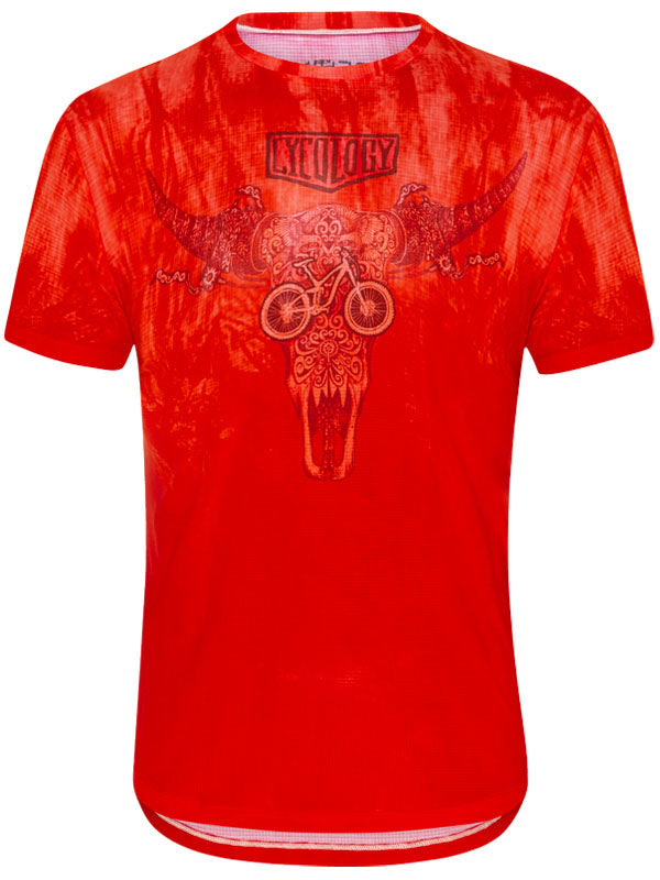 Life Behind Bars Mens Orange Technical T shirt | Cycology AUS