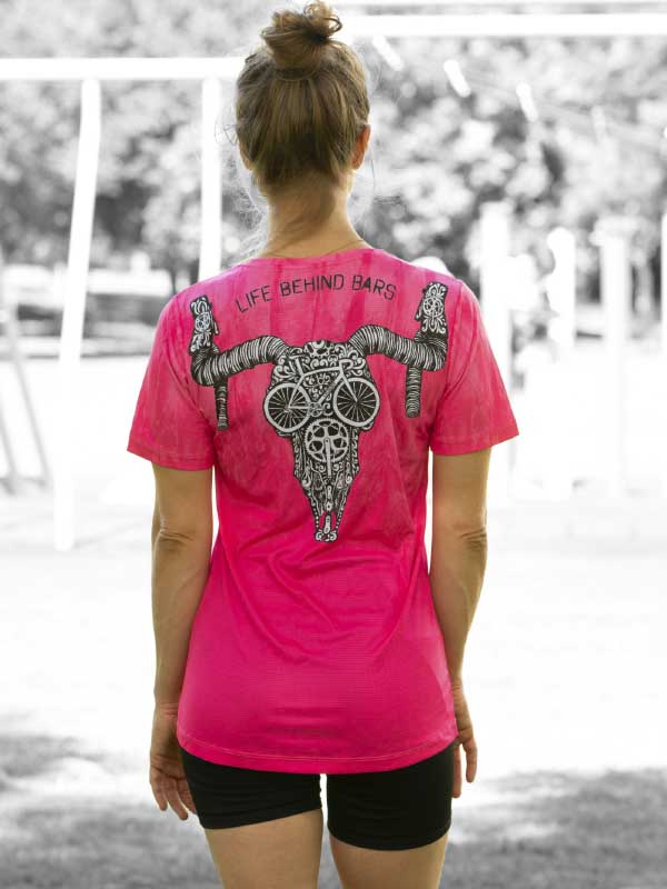 Life Behind Bars Women's Pink Technical T shirt | Cycology AUS