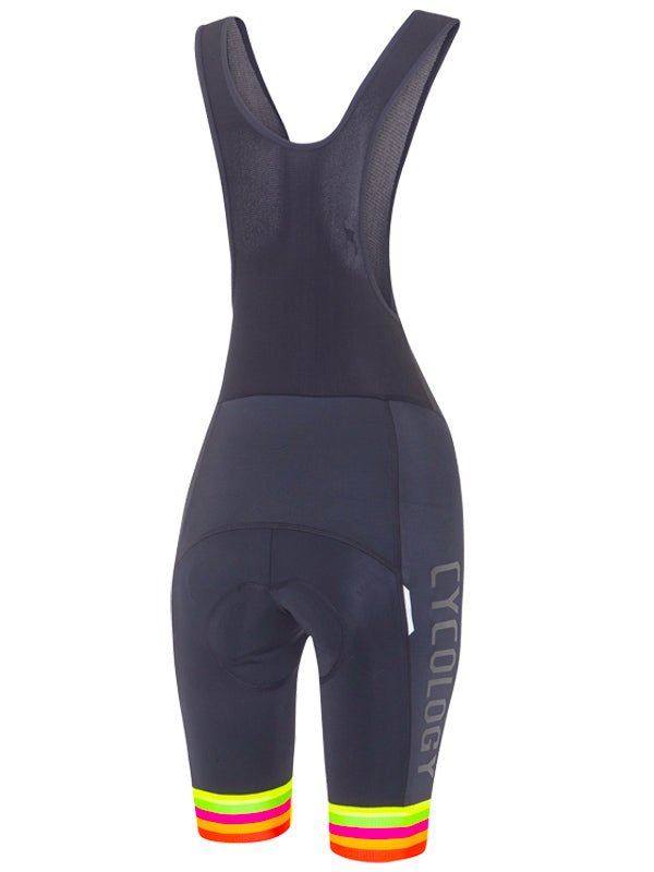 Cycology Womens Logo Black Multi Bib Shorts | Cycology AUS